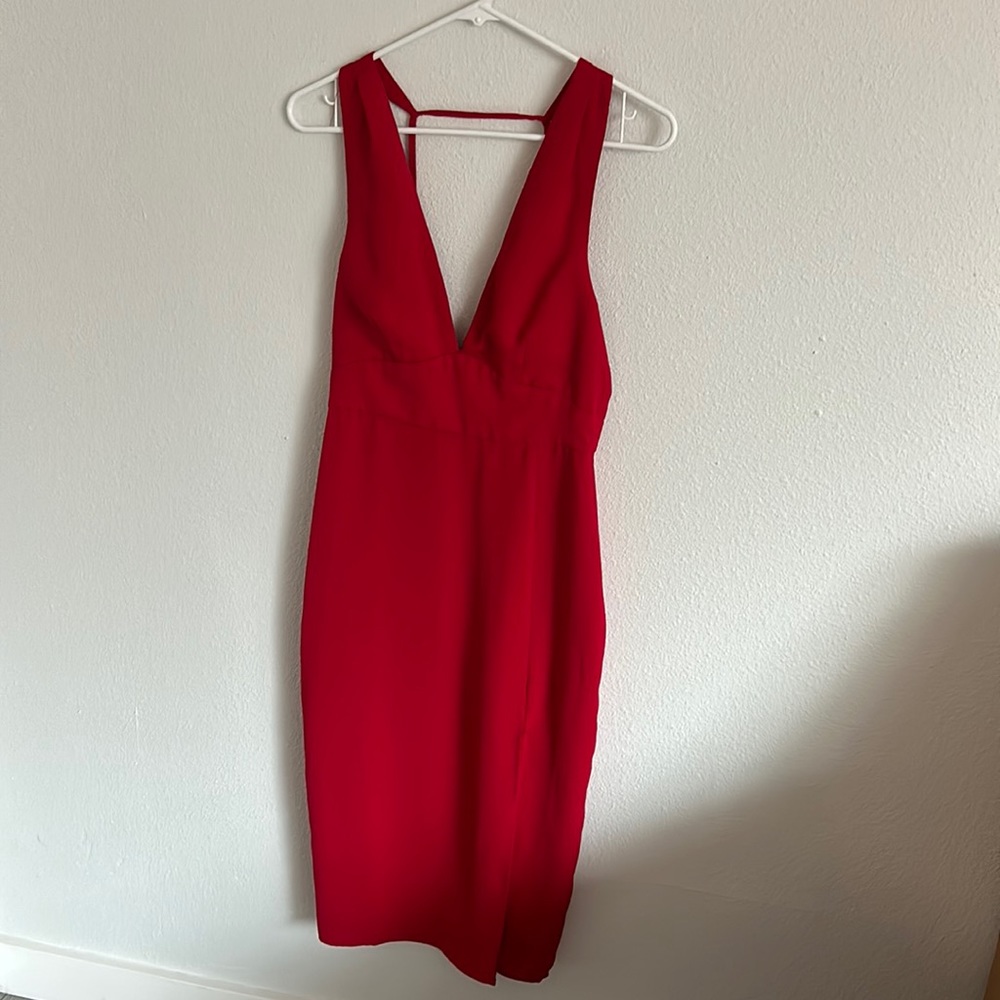 Lulu red night out dress size small